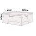 Outdoor Rectangle Table Cover - 220cm Length