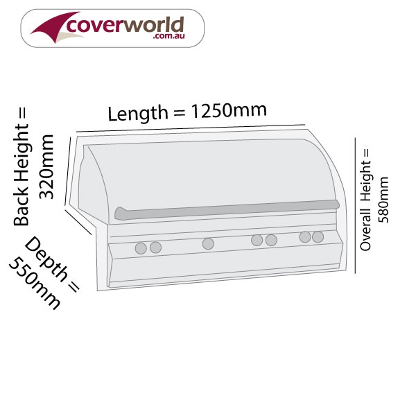 Built In BBQ Cover 125cm Length