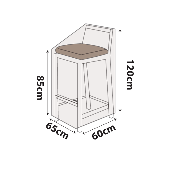 premium outdoor uv & rain storage furniture cover for patio bar stool / high chair - buy online coverworld australia