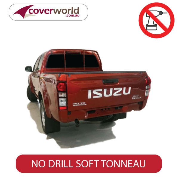 D-Max Dual Cab Ute, No Drill Clip On Tonneau Cover to suit Genuine Headboard