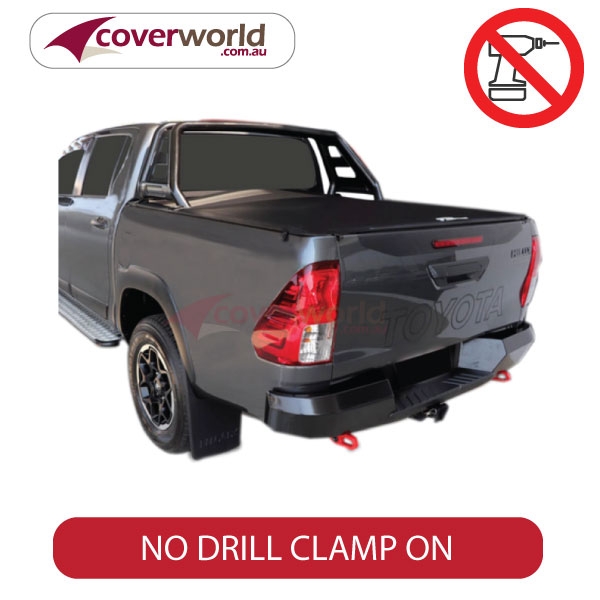 Hilux A Deck Dual Cab No Drill Clip On Tonneau Cover - to Suit Genuine Rugged Sports Bar