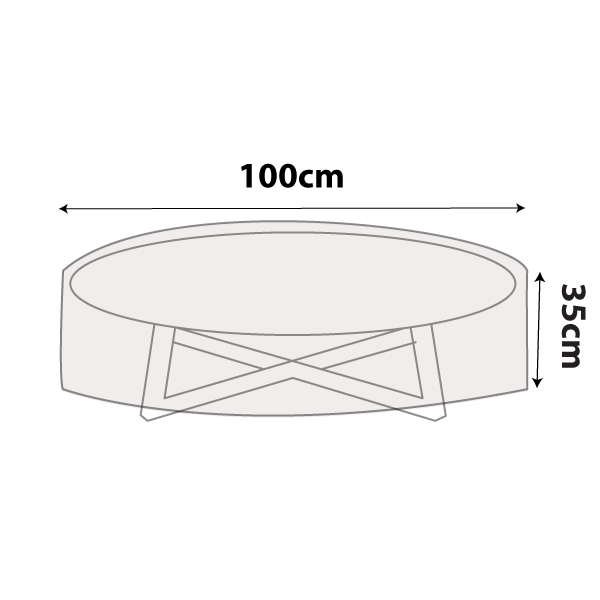 Outdoor Round Table Cover - 100cm Diameter