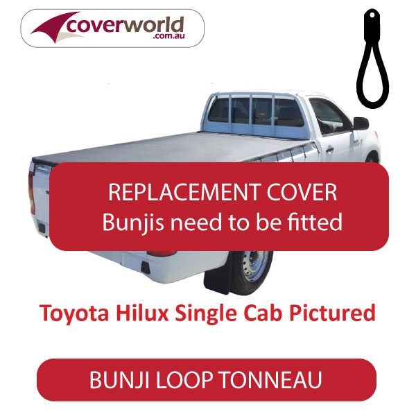 toyota hilux single cab -  soft tonneau cover - replacement bunji
