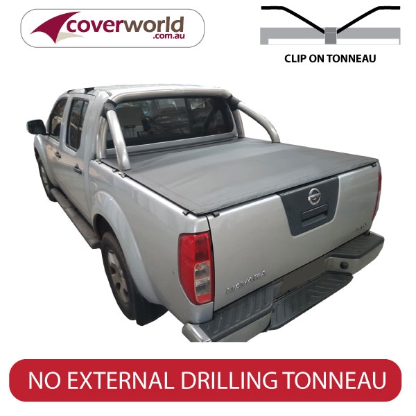 nissan navara d40 st-x dual cab -  soft tonneau cover - clip on
