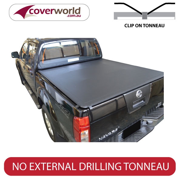 nissan navara d40 rx dual cab -  soft tonneau cover - clip on