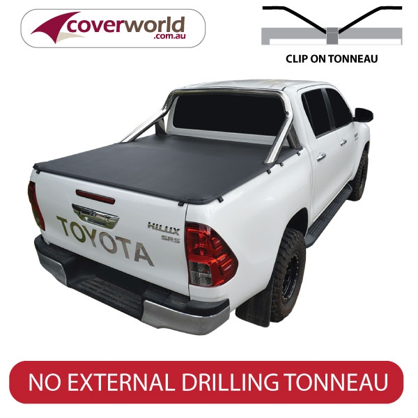 toyota hilux dual cab -  soft tonneau cover - clip on