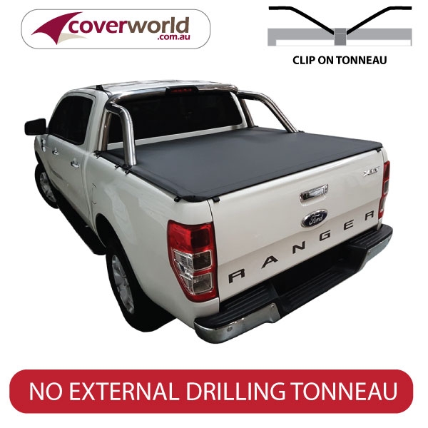 ford ranger tonneau cover single cab - clip on