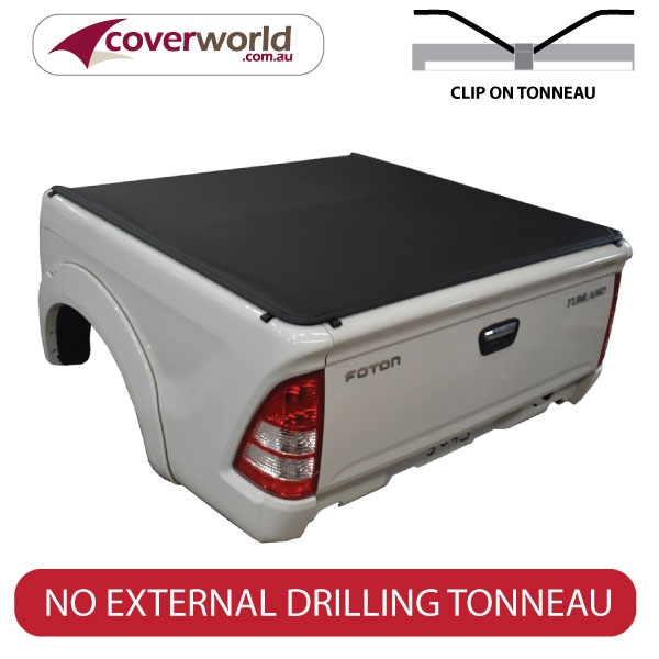 foton tunland dual cab tonneau cover - clip on