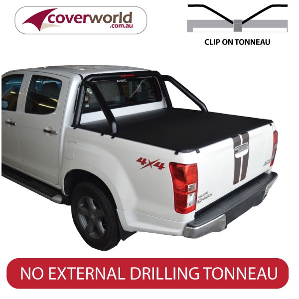 isuzu d-max  crew cab -  soft tonneau cover - clip on