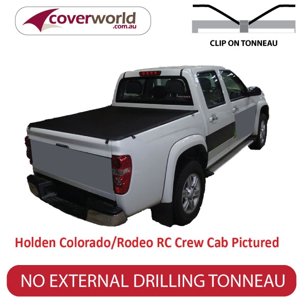 isuzu d-max  crew cab -  soft tonneau cover - clip on