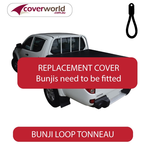 mitsubishi triton dual cab -  soft tonneau cover - replacement bunji