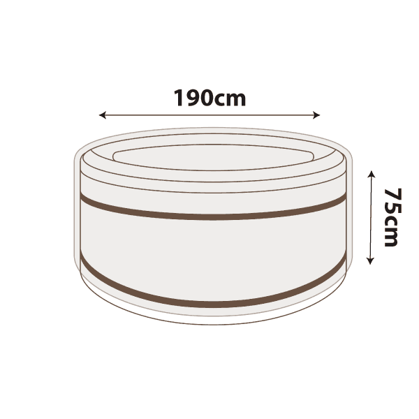 Round Spa Cover - 195cm Diameter