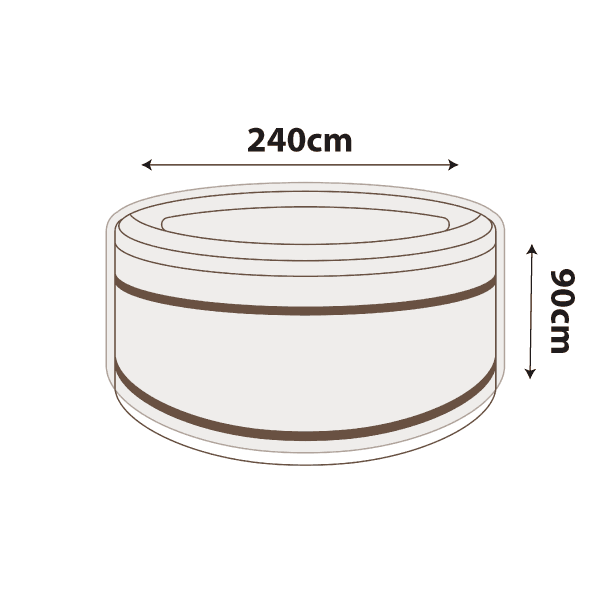 Round Spa Cover - 240cm Diameter
