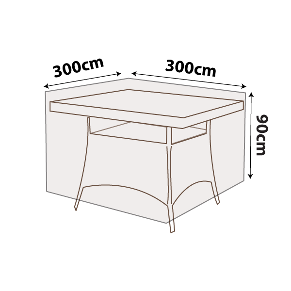 Outdoor Square Table Cover - 300cm
