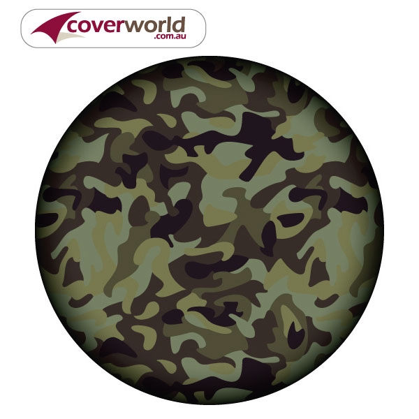 Printed Spare Tyre - Wheel Cover - Camo Army Print
