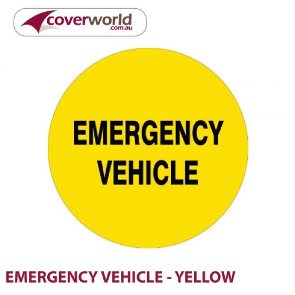 Printed Spare Tyre Cover - Emergency Vehicle - Yellow