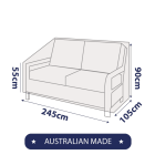 Outdoor weather protection cover for outside furniture - Coverworld Custom Covers made in Australia range of sofa covers