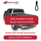 toyota hilux dual cab sr5 -  soft tonneau cover - replacement bunji
