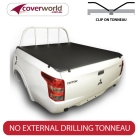 mitsubishi triton dual cab -  soft tonneau cover - clip on