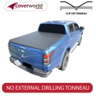 mitsubishi triton dual cab -  soft tonneau cover - clip on