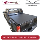 nissan navara d40 rx dual cab -  soft tonneau cover - clip on