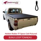 holden rodeo and colorado space cab  -  tonneau cover - bunji - new installation