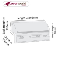 Built In BBQ Cover 85cm Length