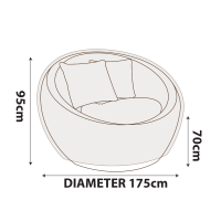 Round Outdoor Chair Cover - Diametre 175cm