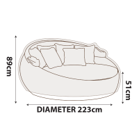 Daybed Cover 223cm Diametre