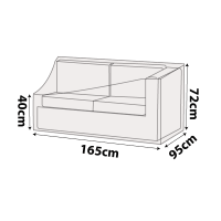 Outdoor L Shape Sofa Section Cover Length 165cm - No Right Armrest