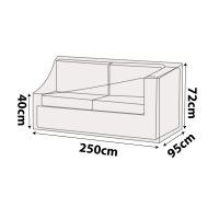 Outdoor L Shape Sofa Section Cover Length 250cm - No Right Armrest