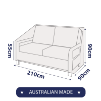Outdoor Sofa Cover - 210cm / 3 Seater - Australian Made