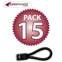 Pack of 15 Bunji Loops and Rivets - Standard Bunji Loop 150 (Nominal Length 80mm)