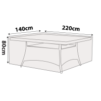 Outdoor Rectangle Table Cover - 220cm Length