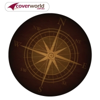 Printed Spare Tyre - Wheel Cover - Compass Design