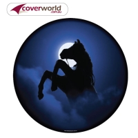 Printed Spare Tyre - Wheel Cover - Dark Horse