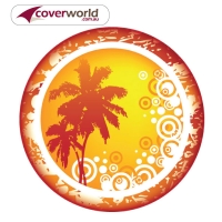Printed Spare Tyre - Wheel Cover - Golden Palm
